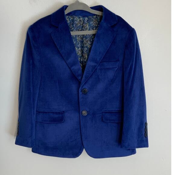 Isaac Mizrahi Boys Slim Fit Velvet Blazer size‎ 4 - Picture 1 of 3